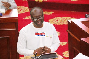 Finance Minister Ken Ofori-Atta in Parliament today