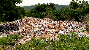 A photo of the refuse dump