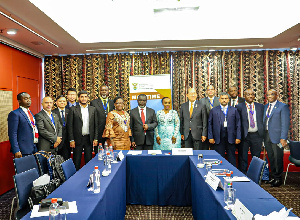 Kwaku Ofori Asiamah with officials of the IMO