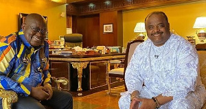 President Akufo-Addo with American Journalist, Roland Martin