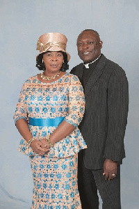 Apostle Kusi poses with the wife