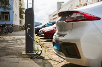 An electric car being charged | File photo