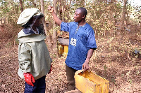 Dr. Zanetor Rawlings getting ready for the farm