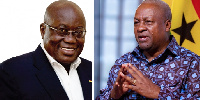 Nana Akufo-Addo [L] and President Mahama