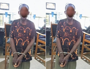 Suspect Kankani Adongo is in police grips