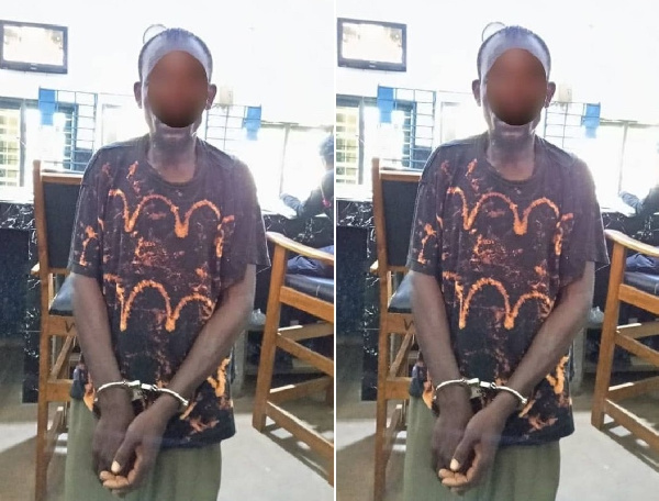 Suspect Kankani Adongo is in police grips