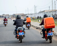 A file photo of motobikes used for delivery