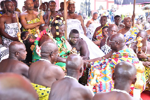 Vice President, Dr Mahamudu Bawumia with the Asantehene