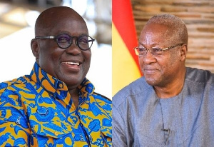 Nana Addo Dankwa Akufo-Addo, President of Ghana(L) & John Dramani Mahama, ex-president, Ghana(R)