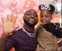 Nigerian singer Davido and daughter Imade