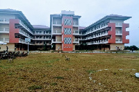 Establishing shot of the Kpone Community Senior High School