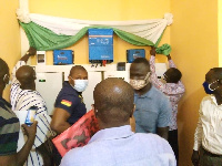 The commissioning of the off-grid rooftop solar system provided by Yinson Ghana