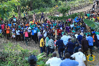 President Akufo-Addo cut sod for the construction of roads in Sefwi-Wiawso and Juaboso