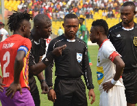 L- Hearts of Oak captain, Fatawu Mohammed;  R- ex-Kotoko captain Emmanuel Gyamfi