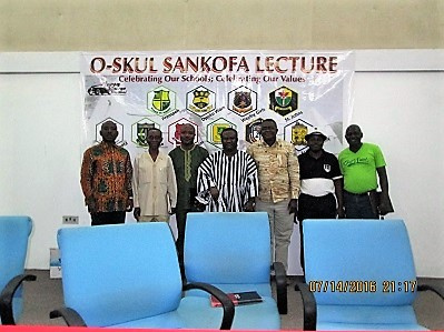 CEO of Ark Media Stephen Ato Eshun (R) with the speakers at the lecture