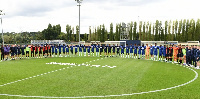 Chelsea U-18 team pay tribute to Eric Asiedu