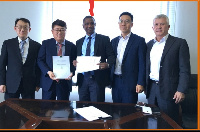 Management of Ghana Link and CUPIA of Korea at the signing of the UNIPASS contract