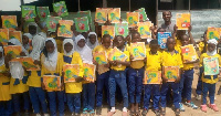 Two boxes of books were donated to Al-Iman Foundation basic school in Tamale