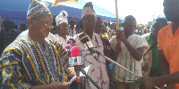 Mr Michael reading a speech on behalf of Felimuo Chief