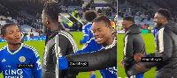 Fatawu Issahaku, Ndidi, Daka having a banter after Leicester City win