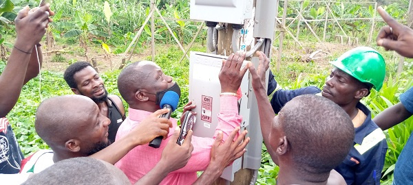 Six communities in the Ellembelle Constituency have been connected to the national grid