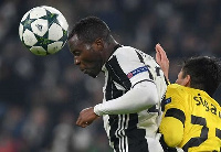 Kwadwo Asamoah in action against Dinamo Zagreb in Champions League last night