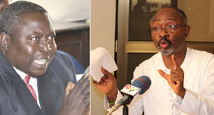 Former Attorney-General, Martin Amidu and Businessman Alfred Agbesi Woyome