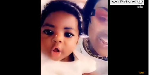 Nana Ama McBrown and baby Maxin