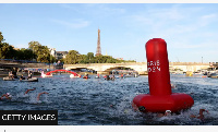 The Olympic triathlon in Paris took place in the Seine