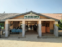 The entrance to the hospital