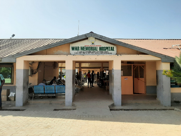 The entrance to the hospital