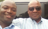 Paa Kwesi Asare (L) with President Mahama