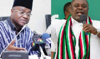 Osei Kyei Mensah Bonsu (Left), MP, Suame & Koku Anyidoho (Right), Dep. Gen. Sec., NDC