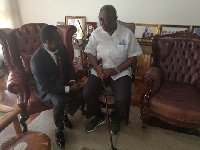 Former President J. A. Kufuor with Fred Amankwah