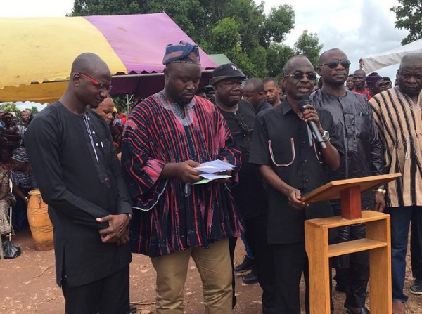 Asiedu Nketia speaking at the funeral of the late Sawla MP