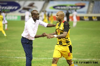 Andre Ayew (right) with CK Akonnor