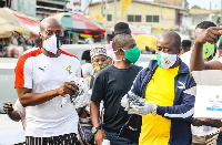 Black Stars B coach Ibrahim Tanko and GFA President, Kurt E.S Okraku