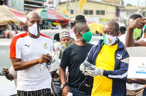 Black Stars B coach Ibrahim Tanko and GFA President, Kurt E.S Okraku