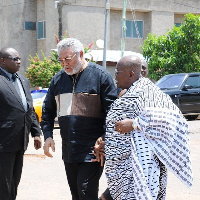 Former President Jerry John Rawlings and President Nana Akufo-Addo