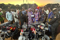 The Savelugu Police received five motorbikes and cash for fuel