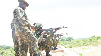 Cadets during inter battalion shooting competition