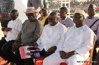 Dr Mahamudu Bawumia, former President John Kufuor, Nana Akufo-Addo and Freddie Blay