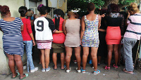 File photo of some alleged prostitutes rounded up by police