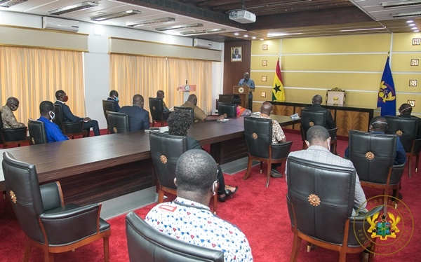 President Akufo-Addo addressing executives of the Ghana Medical Association