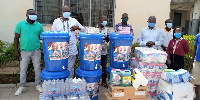 Executives of the Navrongo NDC and hospital staff at the donation ceremony.