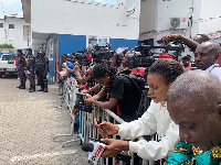 Some media personnel at the NPP headquarters