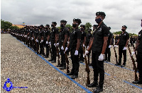 A photo of Ghana Police recruits