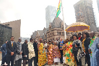 Ghana's Consul General in Toronto raised the Ghana flag