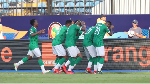 Madagascar celebrates a goal