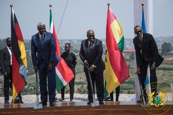 President Nana Addo Dankwa Akufo-Addo and other presidents during the sod cutting ceremony